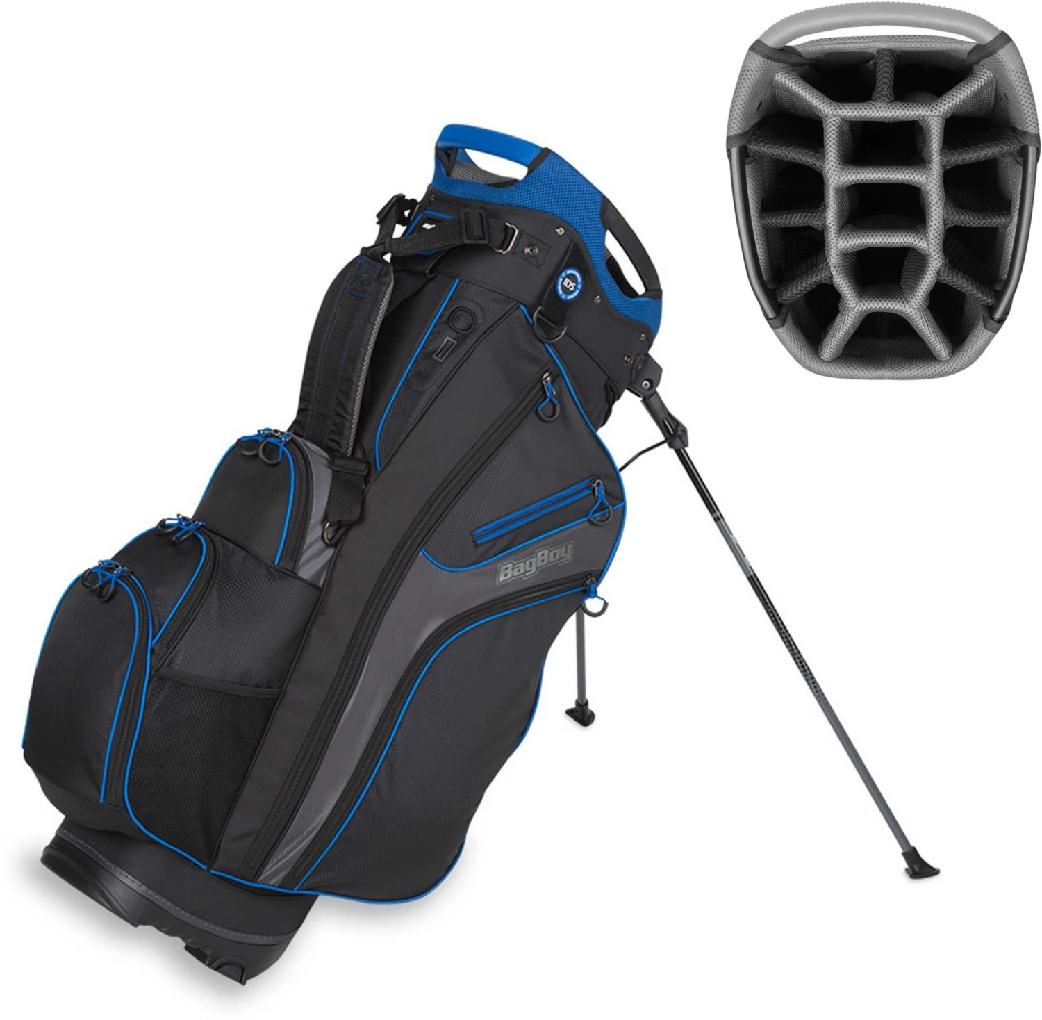 Bag Boy Chiller Hybrid Stand Bag For Men Black/charcoal/red 3 Bag Boy Chiller Hybrid Stand Bag For Men Black/charcoal/red - Image 3