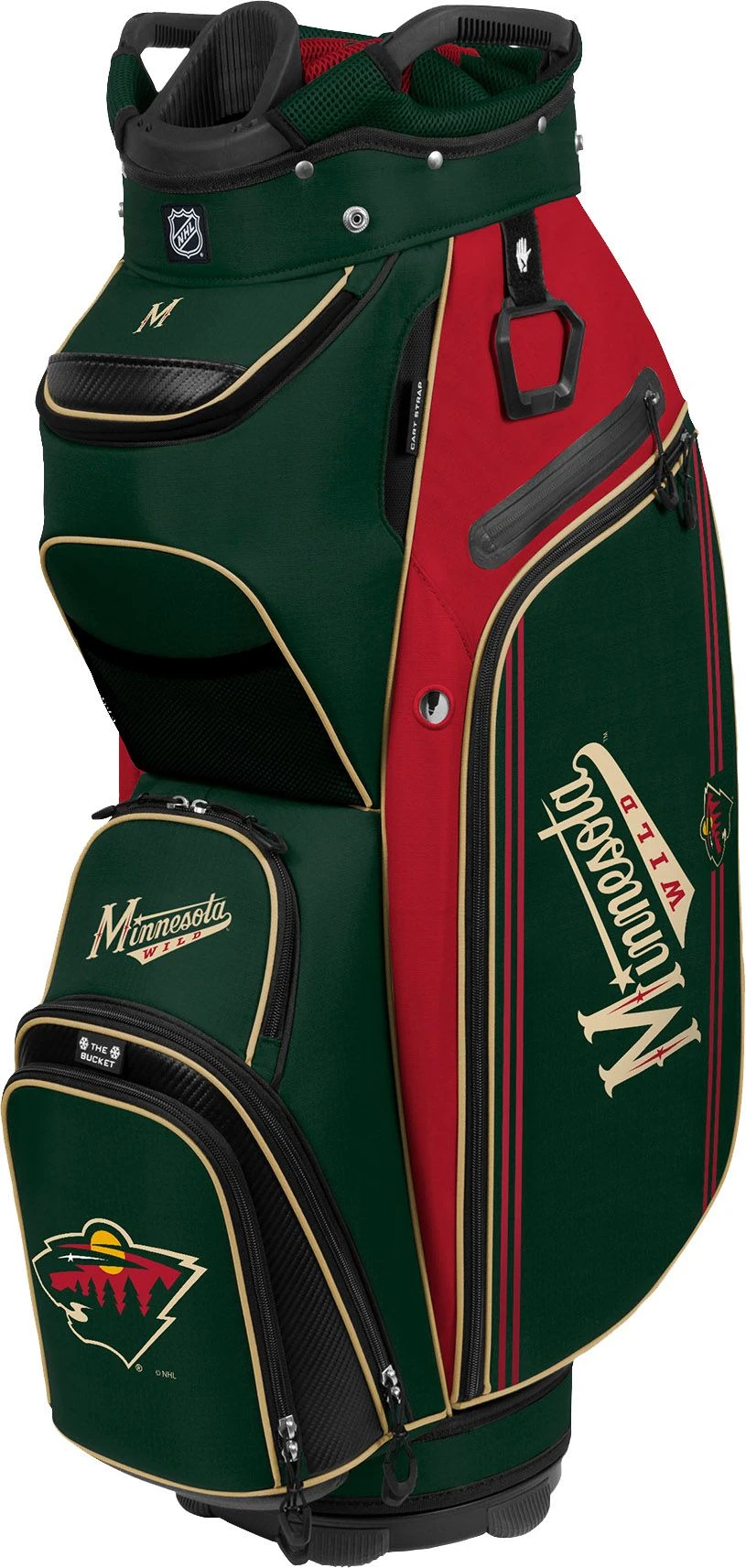 WinCraft Team Effort Minnesota Wild Bucket III Cooler Cart Bag For Men 1 WinCraft Team Effort Minnesota Wild Bucket III Cooler Cart Bag For Men