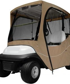 Classic Accessories Fairway Travel Short Golf Cart Enclosure For Unisex Light Khaki