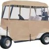 Classic Accessories Deluxe 2-Person Golf Cart Enclosure For Unisex Light Khaki