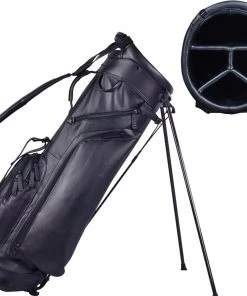 Sun Mountain Men's Leather Stand Golf Bag Black