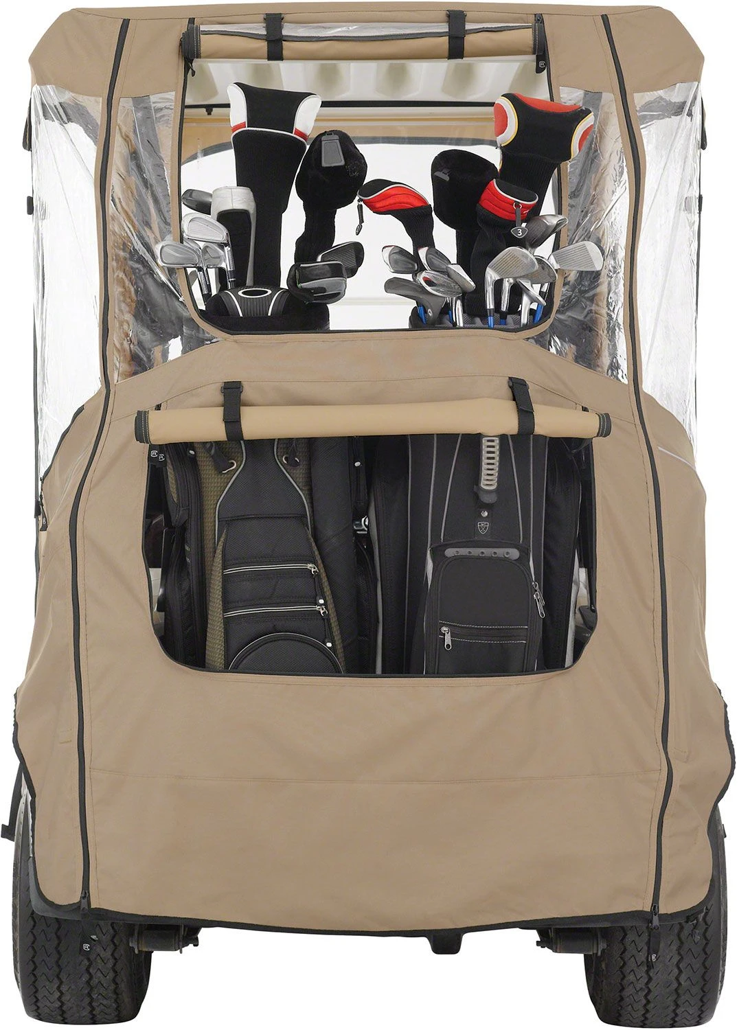 Classic Accessories Fairway E-Z-Go Golf Cart Enclosure - Khaki For Unisex 4 Classic Accessories Fairway E-Z-Go Golf Cart Enclosure - Khaki For Unisex - Image 4