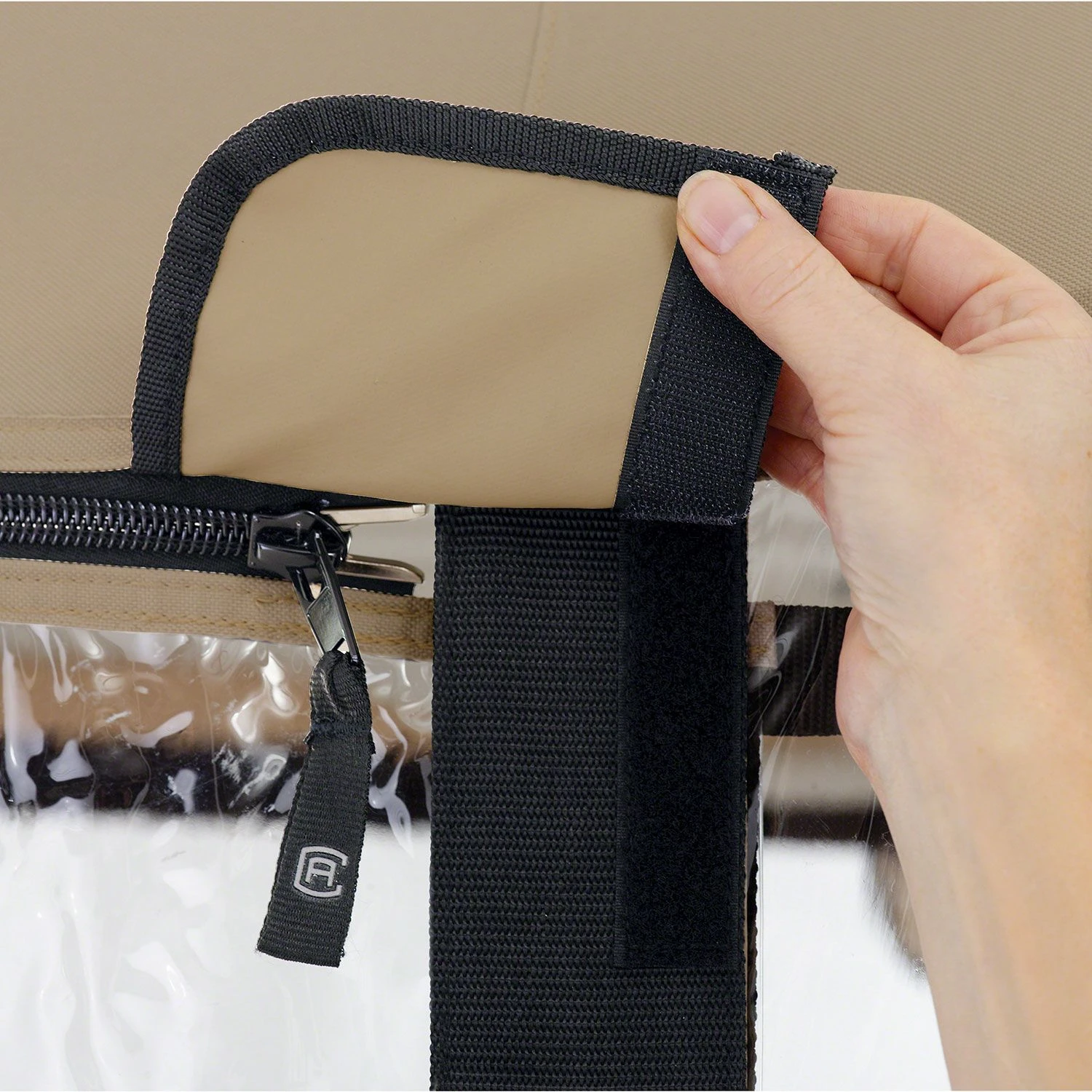 Classic Accessories Fairway E-Z-Go Golf Cart Enclosure - Khaki For Unisex 6 Classic Accessories Fairway E-Z-Go Golf Cart Enclosure - Khaki For Unisex - Image 6