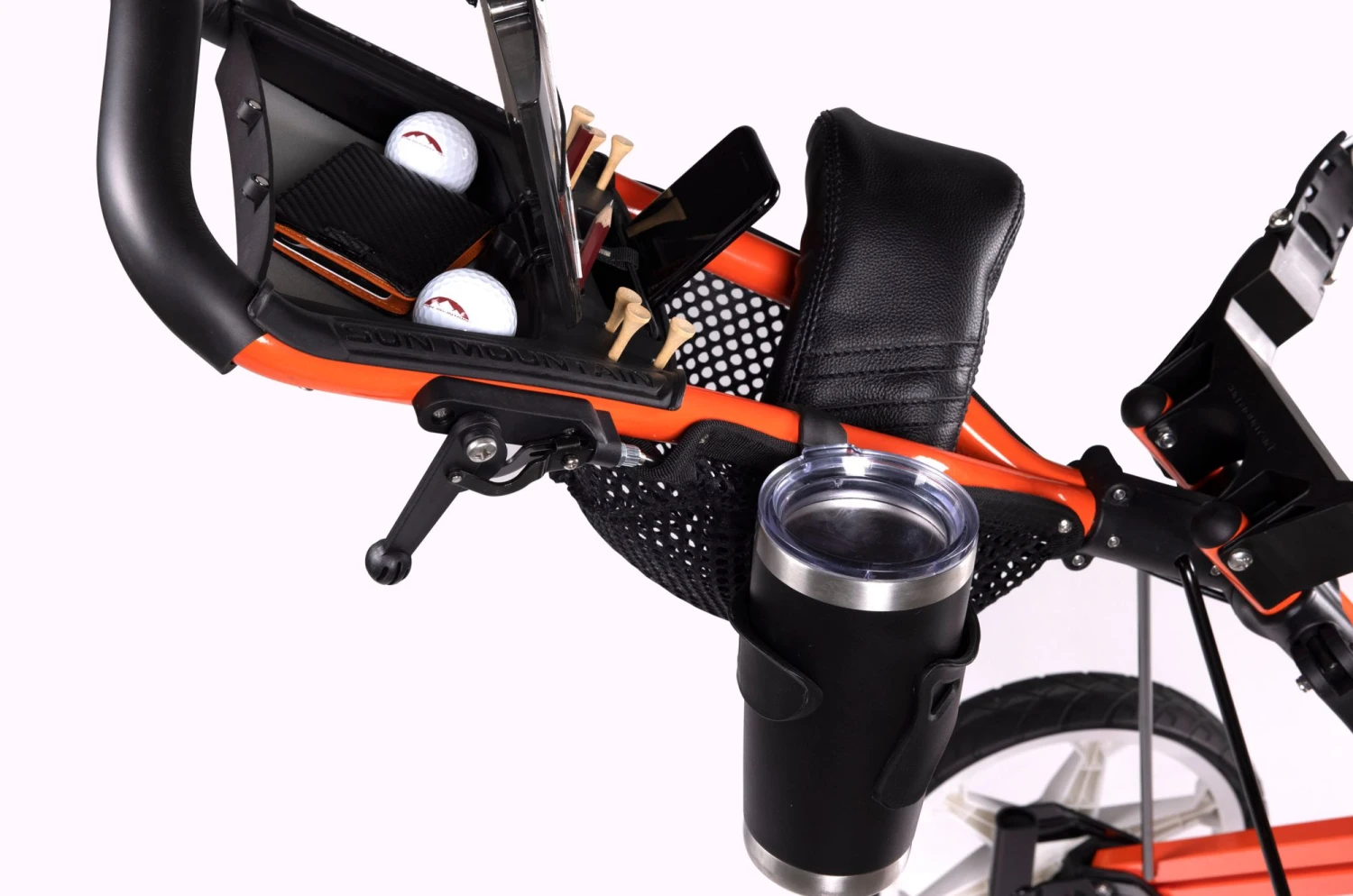 Sun Mountain 2022 Speed Cart V1R Golf Caddie For Unisex White/blue 3 Sun Mountain 2022 Speed Cart V1R Golf Caddie For Unisex White/blue - Image 3