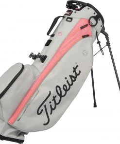 Titleist Women's 2022 Players 4 Carbon Stand Bag For Unisex Gray/coral