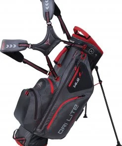 BIG MAX Dri Lite Hybrid Golf Bag For Men Charcoal/black/red