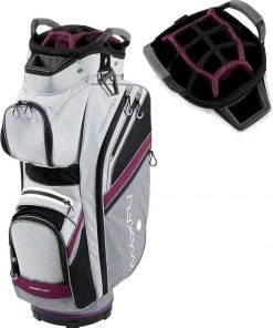 Maxfli Women's 2019 Honors Plus Cart Golf Bag Heather Gray/purple
