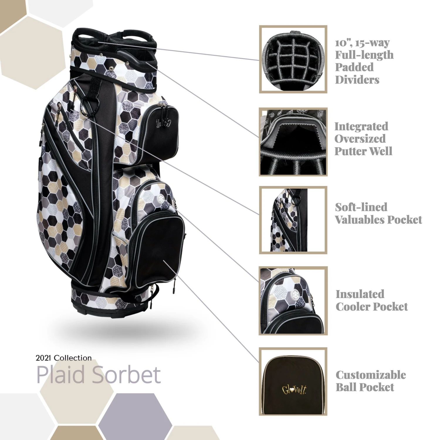 Glove It 15-Way Cart Bag For Women Mystic Sea 6 Glove It 15-Way Cart Bag For Women Mystic Sea - Image 6