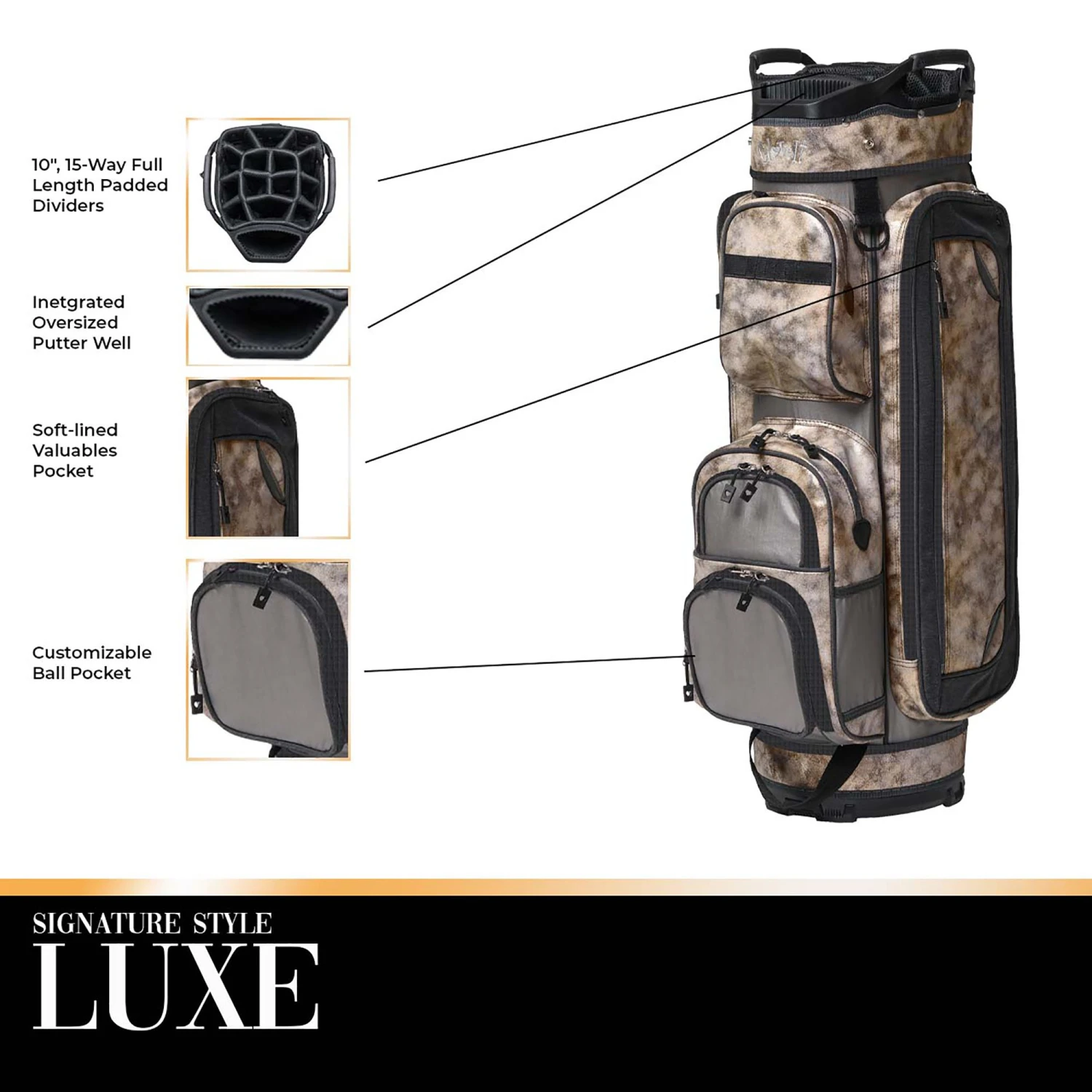 Glove It Signature Cart Bag For Women Luxe 3 Glove It Signature Cart Bag For Women Luxe - Image 3